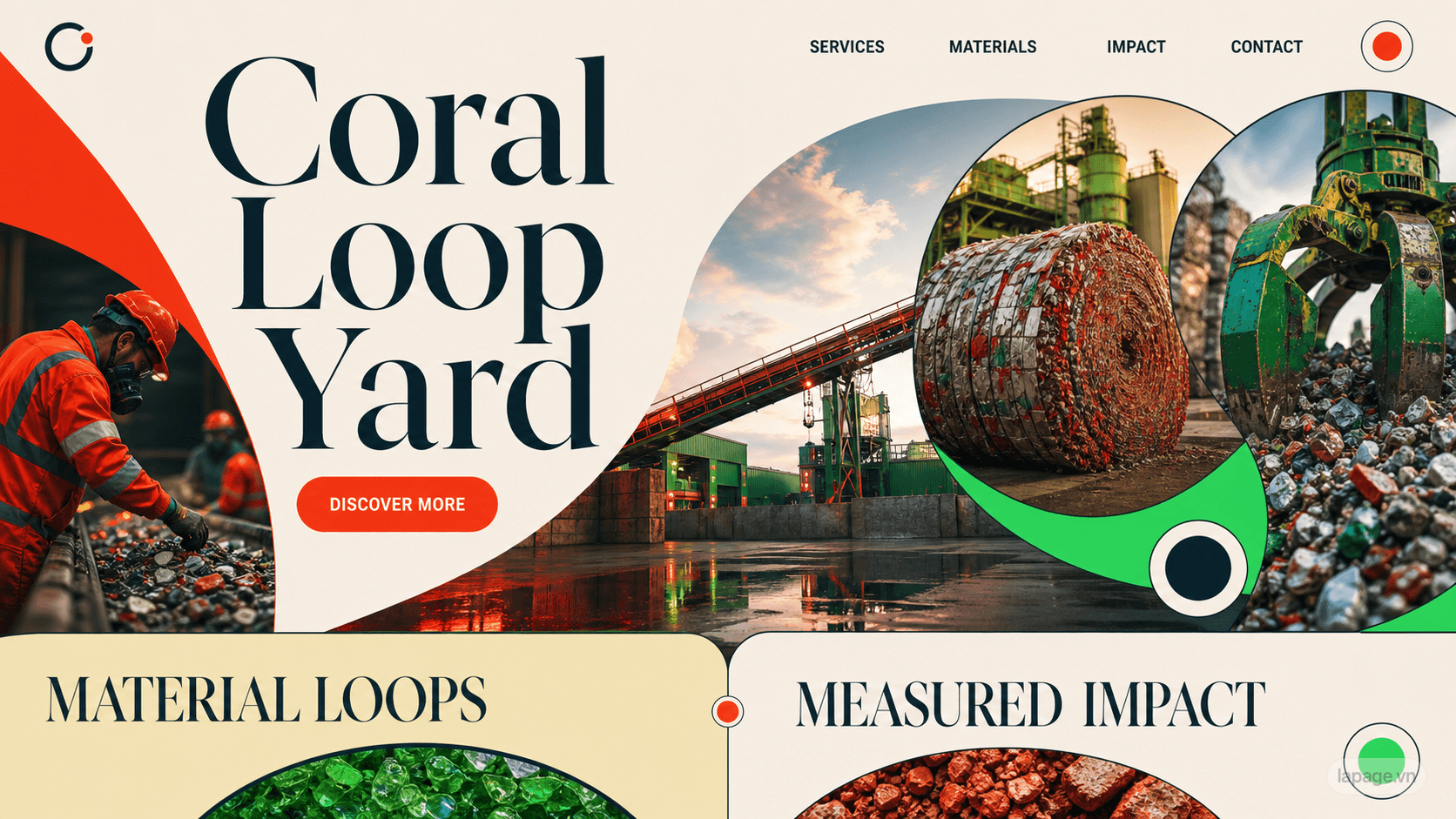 Full preview of the Coral Loop Yard website direction
