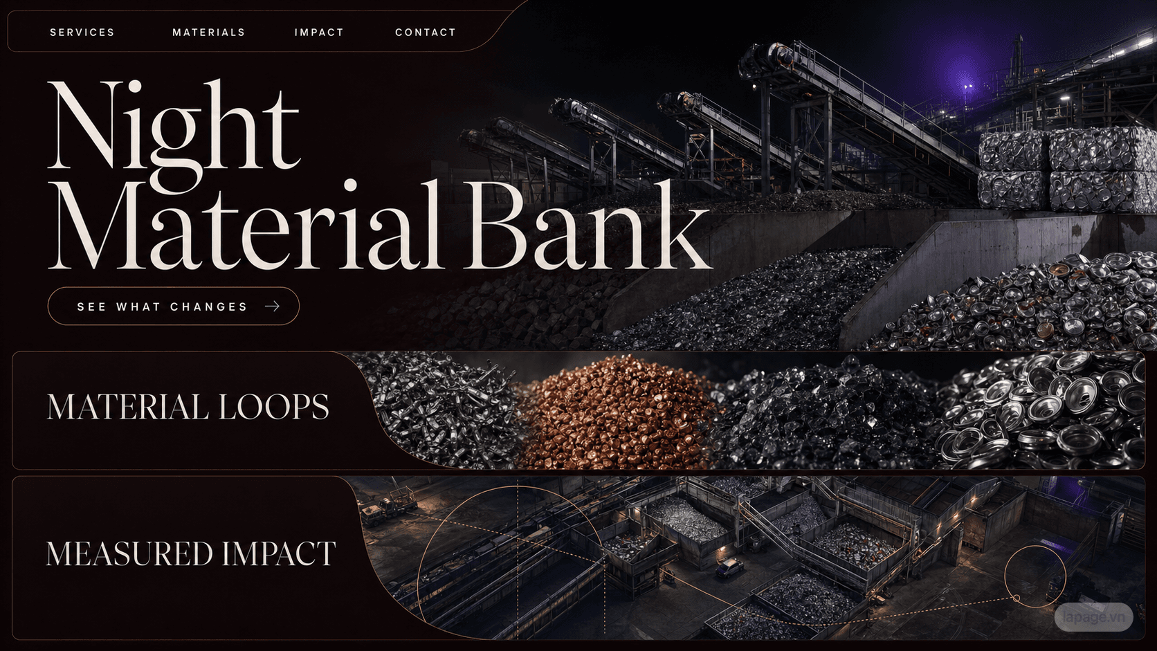 Preview of the related Night Material Bank website direction