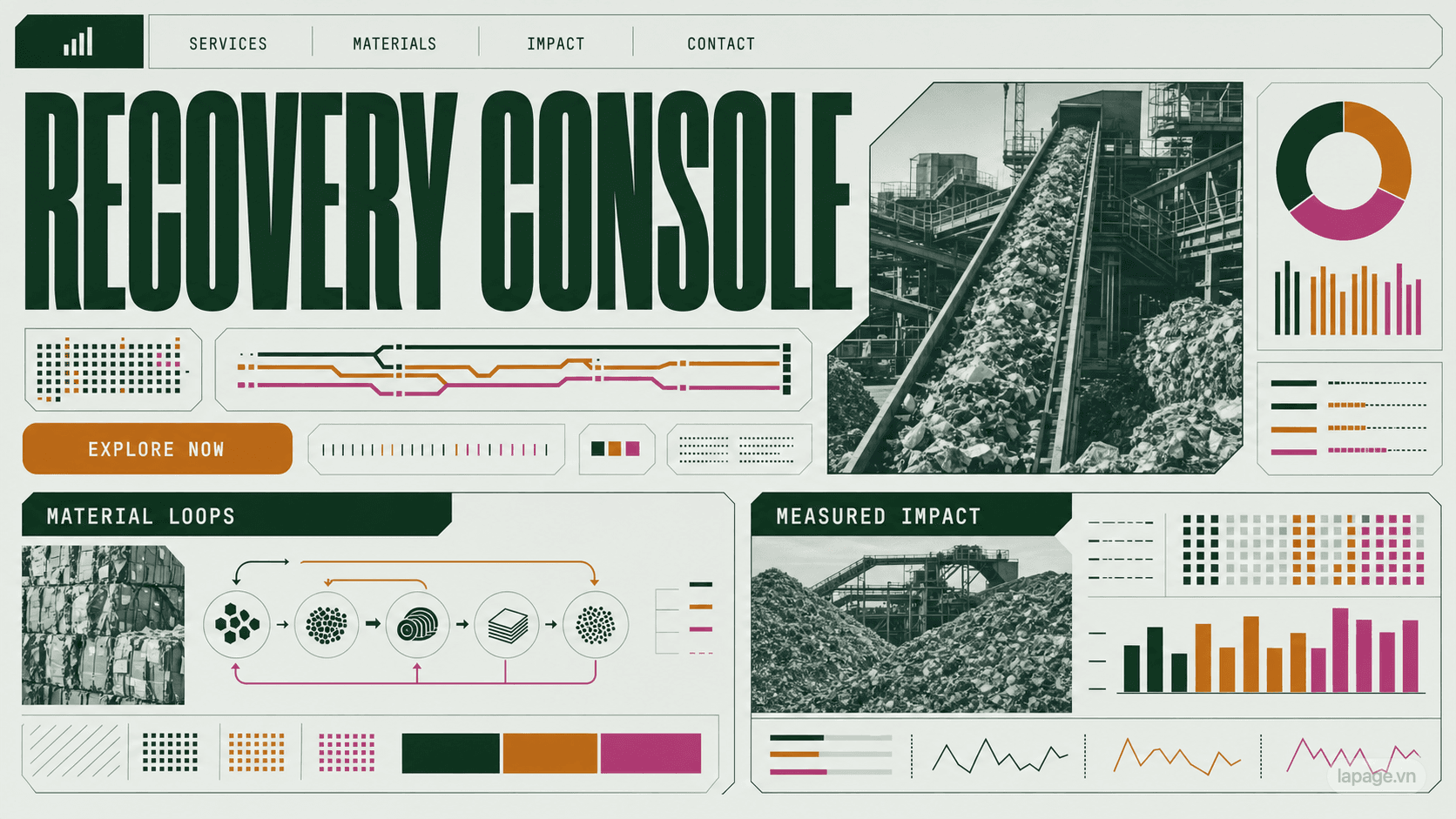 Full preview of the Recovery Console website direction