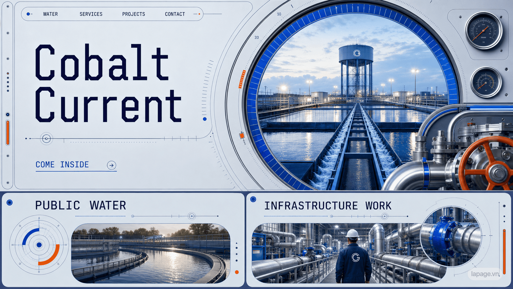 Full preview of the Cobalt Current website direction