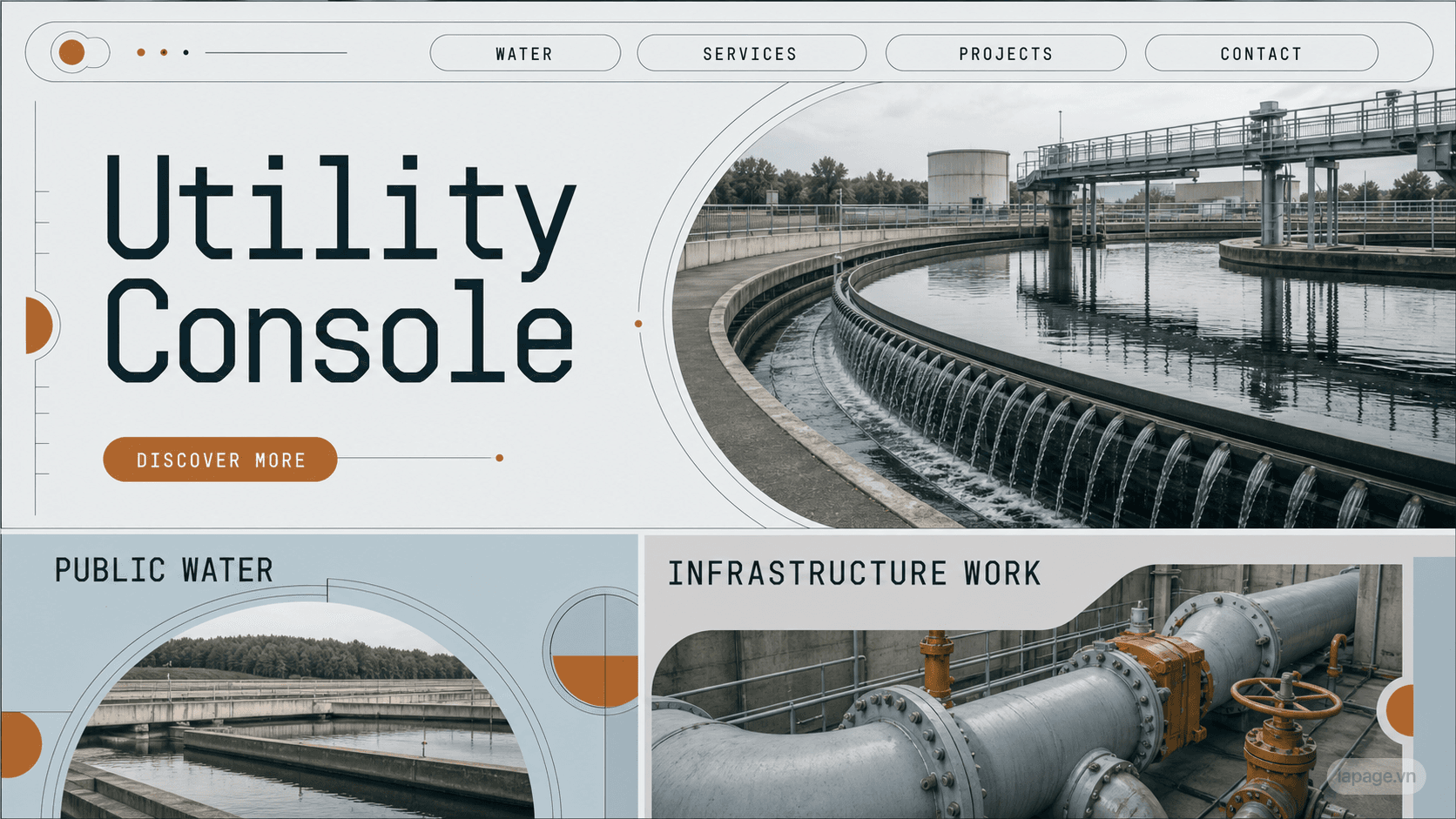 Full preview of the Utility Console website direction