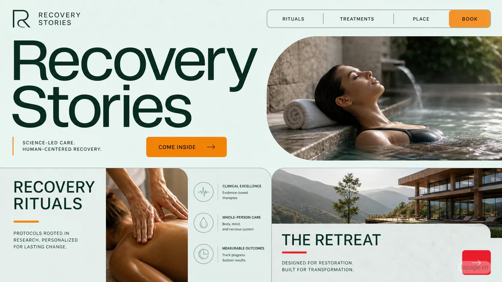 Preview of the related Recovery Stories website direction