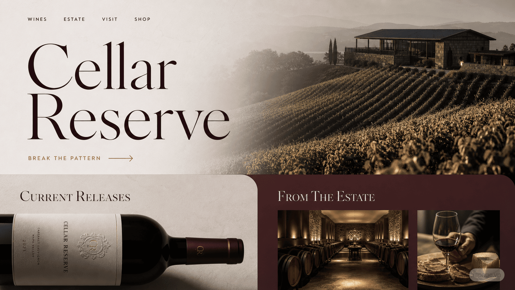 Preview of the related Cellar Reserve website direction