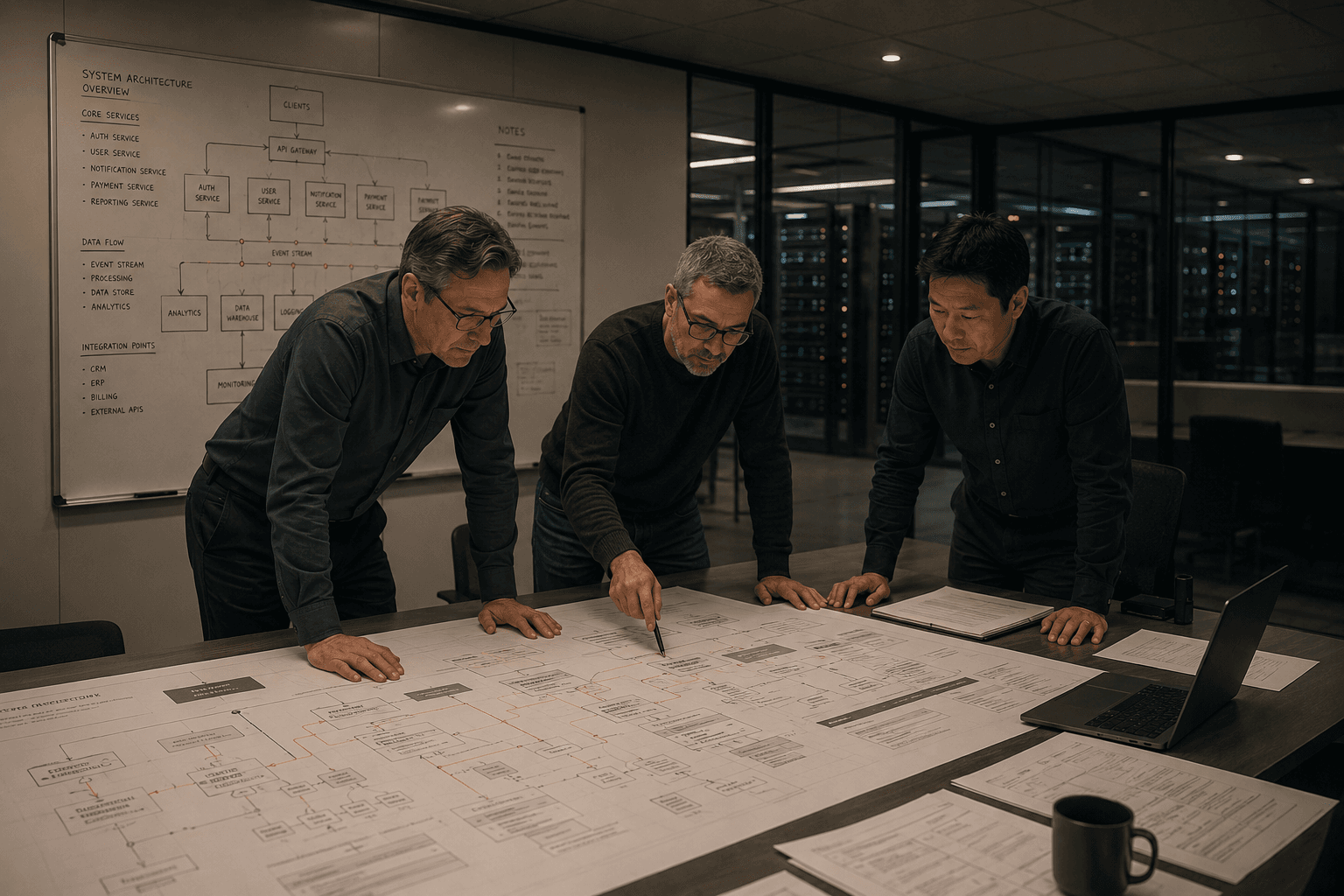 LaPage Digital team planning a digital infrastructure project