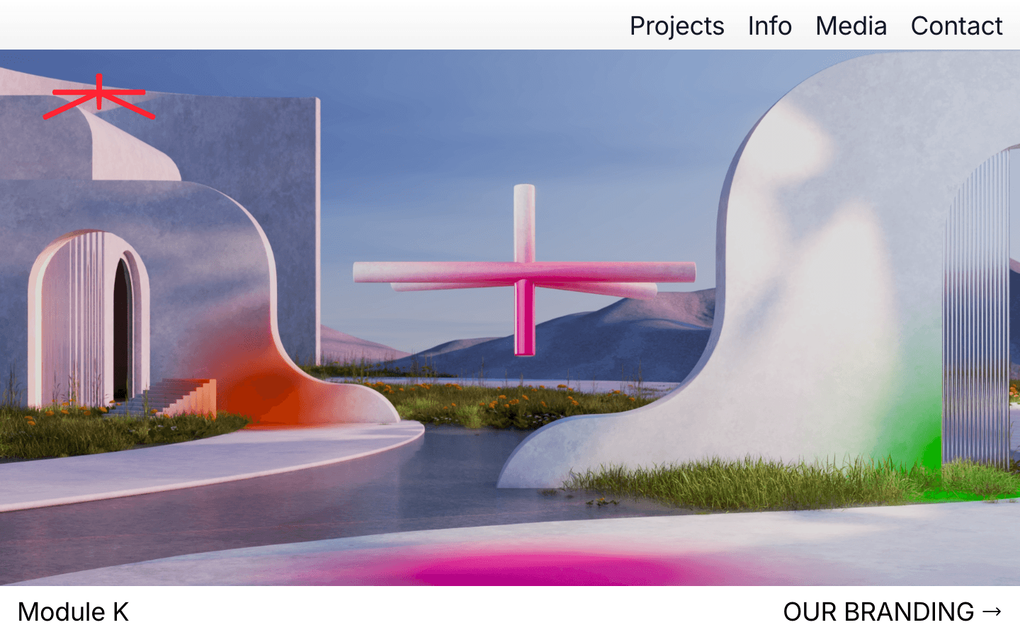 Module K architecture and design company website homepage