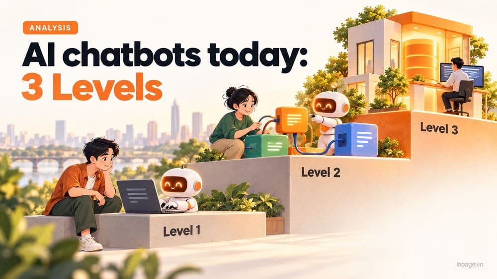 Chatbot AI hiện nay: 3 Level, từ để AI tự mở trình duyệt đến hệ thống riêng