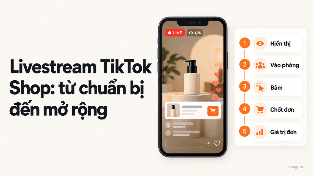Livestream TikTok Shop: từ chuẩn bị đến mở rộng, và 5 chỉ số quyết định doanh thu