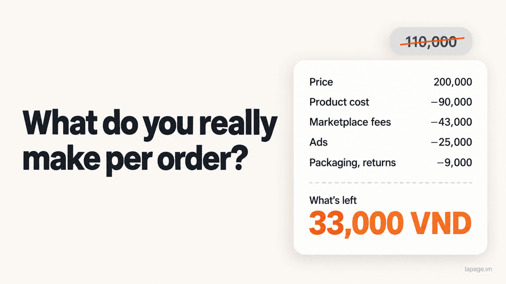 How much do you really make per order after marketplace fees and ads?