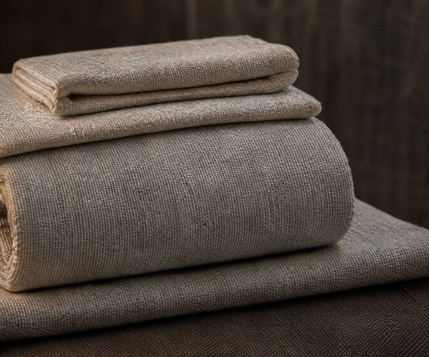 Folded towels and a printed neighborhood guide