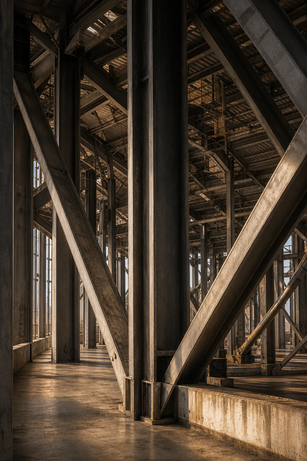 Bolted structural steel connection detail
