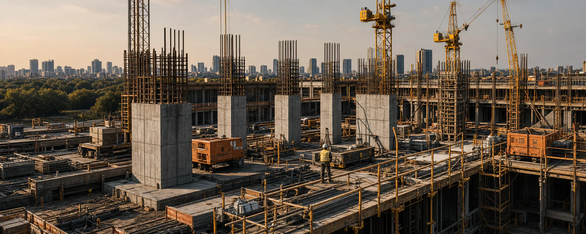 Large concrete project under construction