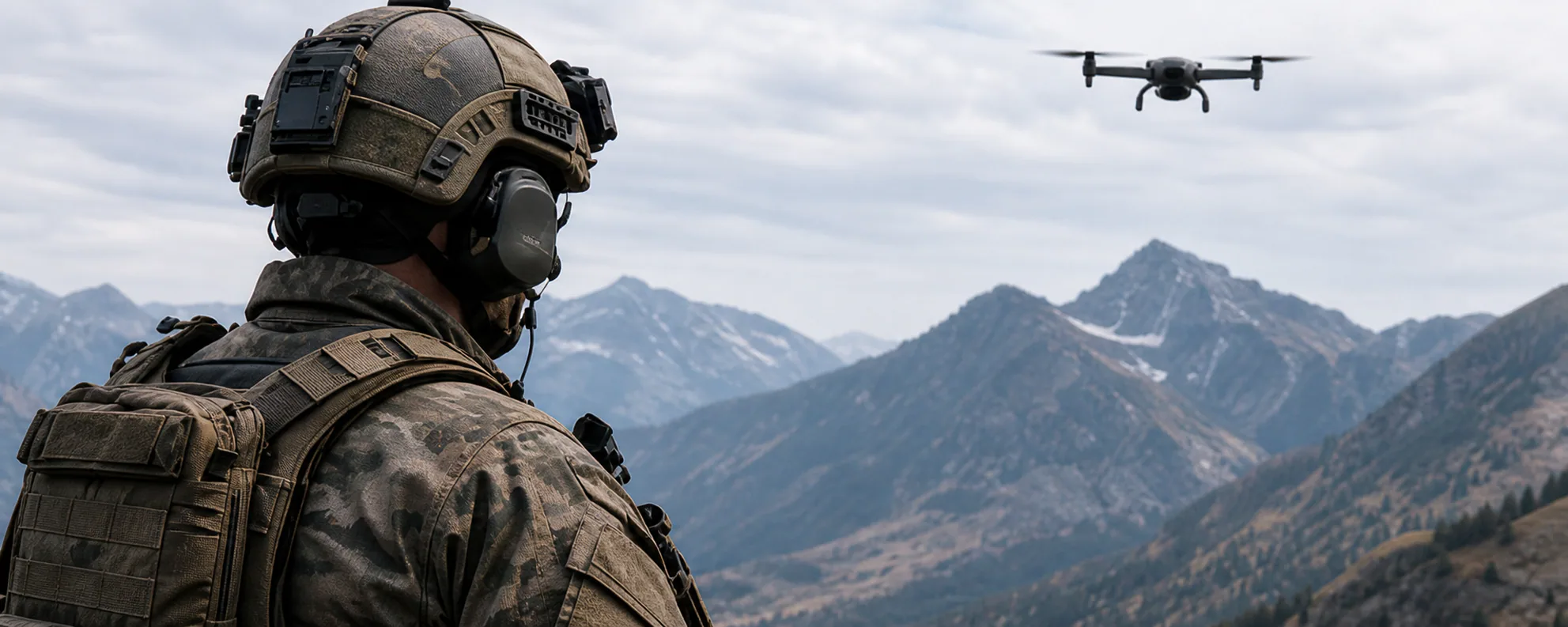 Field operator working beside a communications vehicle