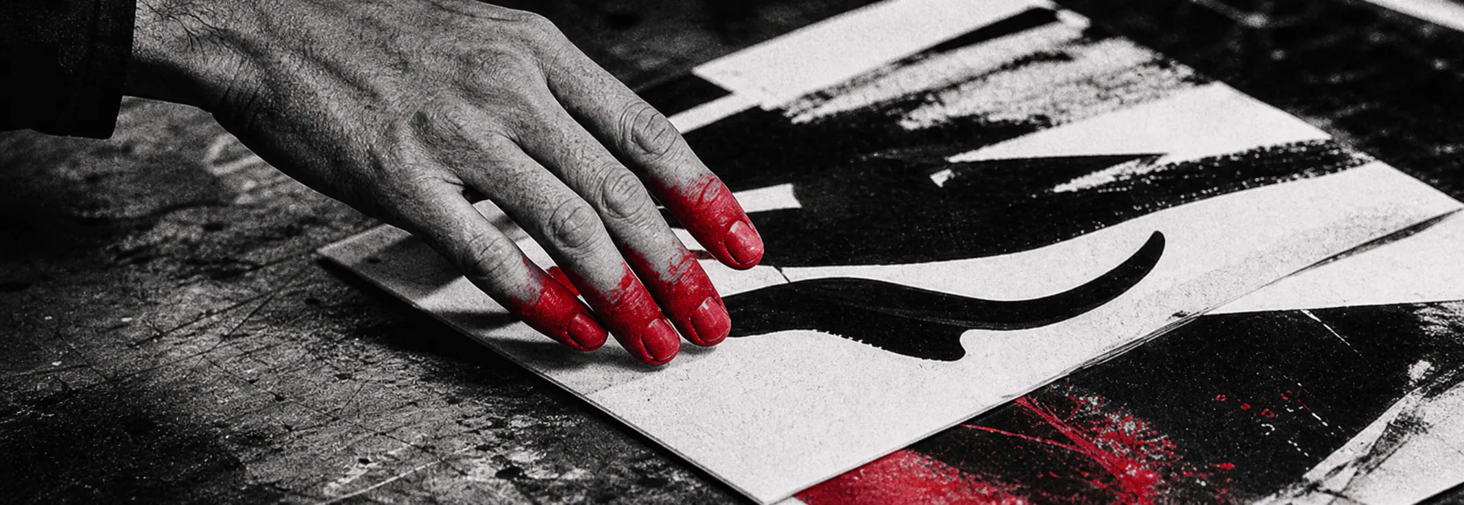 Hands preparing a printed object