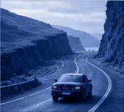 Road location captured for a film production