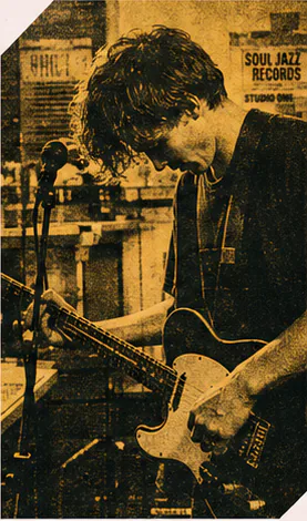Musician performing in an intimate venue