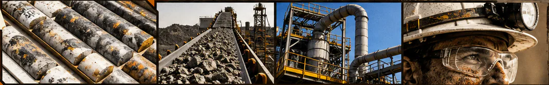 Core samples and mineral testing equipment