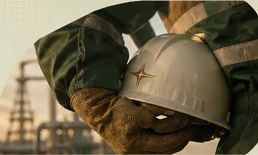 Safety gear and helmet prepared for a field shift