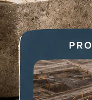 Stone material sample for a development landscape