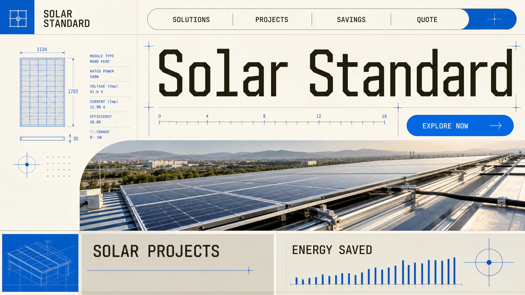 Rows of solar panels installed on a broad commercial roof beneath a distant mountain skyline
