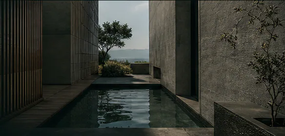 The Stillwater retreat courtyard
