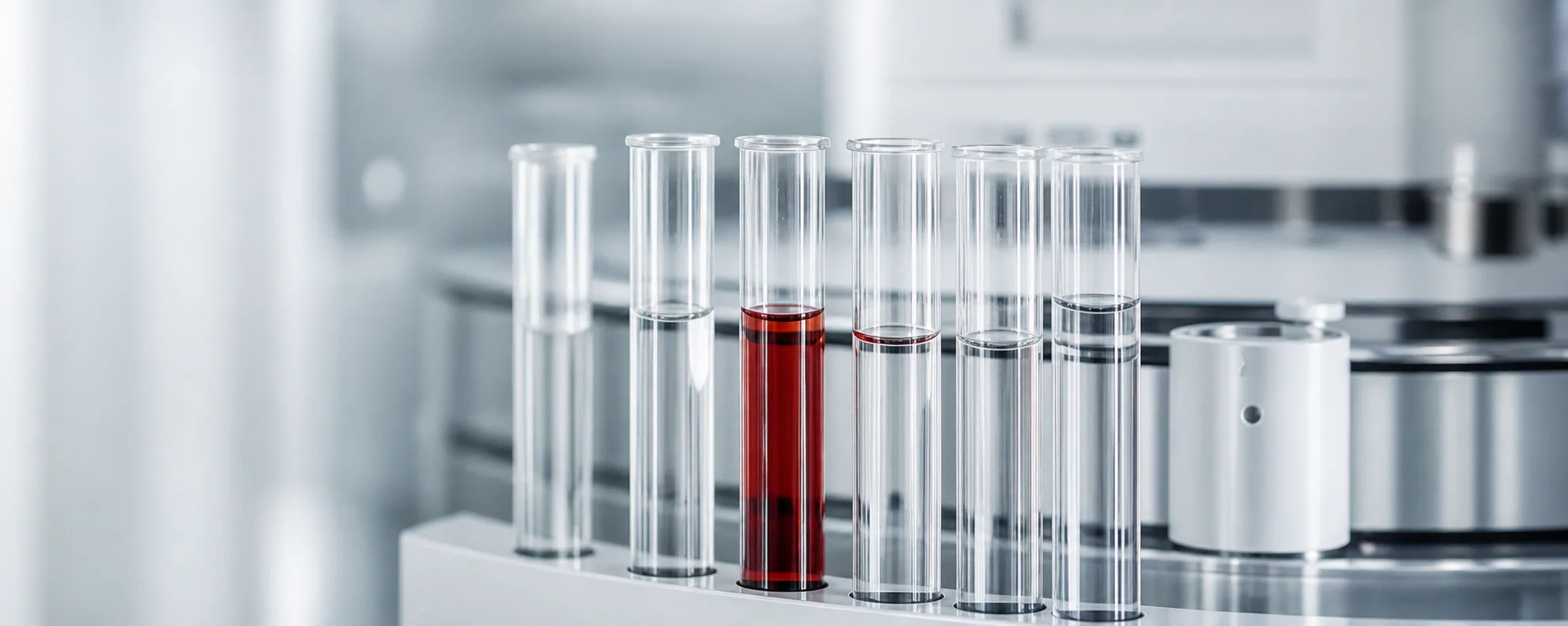 Test tubes ready for laboratory analysis