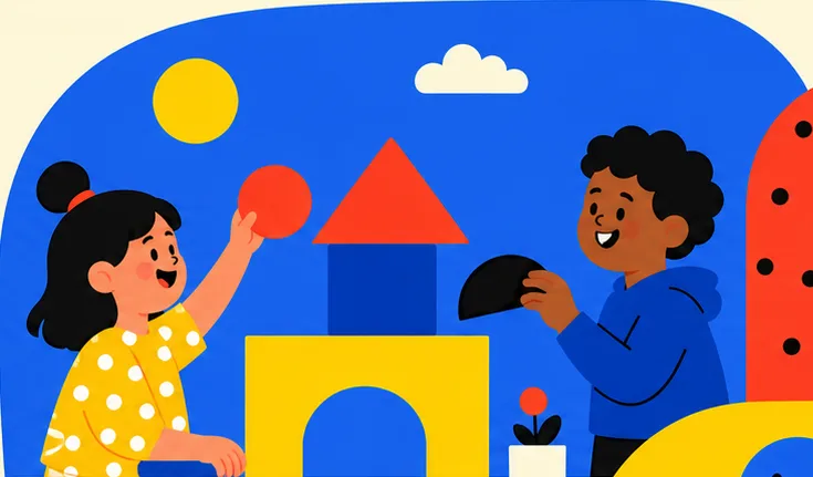 Children making and playing together at Bright Club