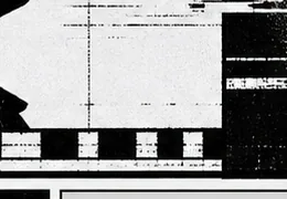 A monochrome architectural image from a spatial identity project