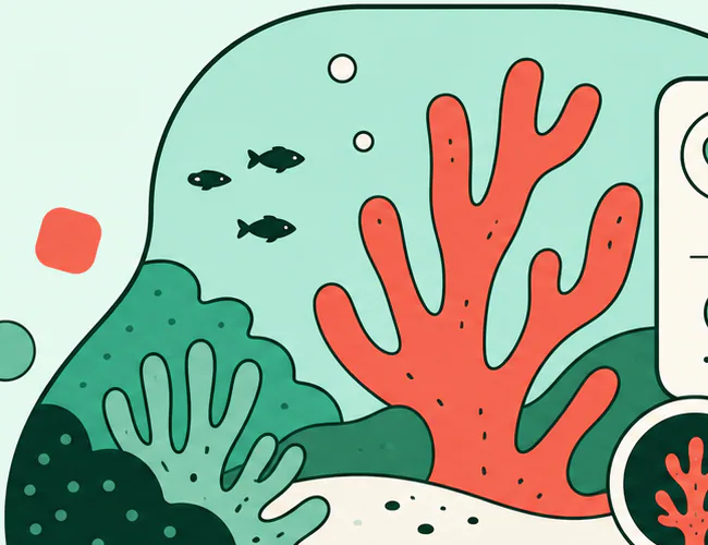 Bright abstract illustration of connected care signals