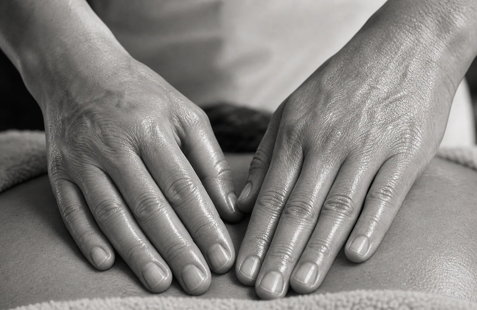 Hands giving a recovery massage